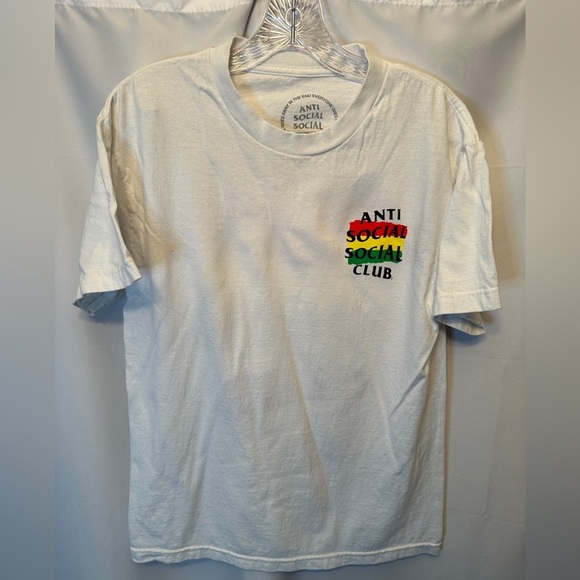 Anti Social Social Club Size Medium Jamaica Bobsled White T-Shirt Made In USA - Picture 2 of 6